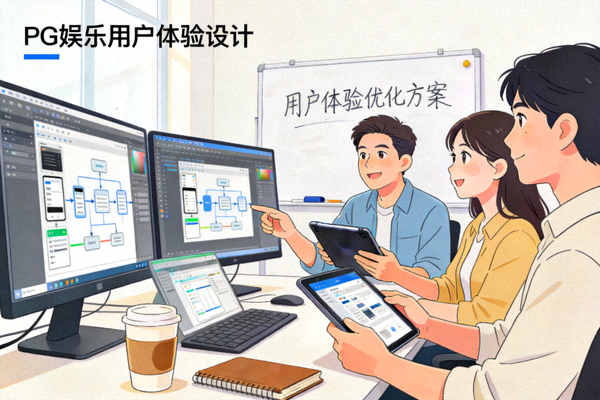 PG娱乐用户体验设计团队正在使用设计软件优化产品界面与交互流程
